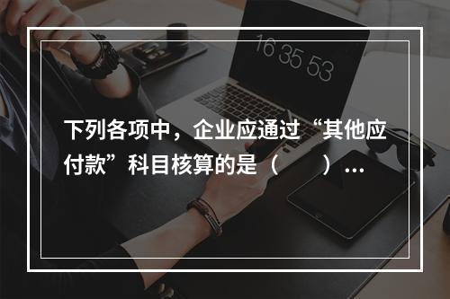 下列各项中，企业应通过“其他应付款”科目核算的是（　　）。