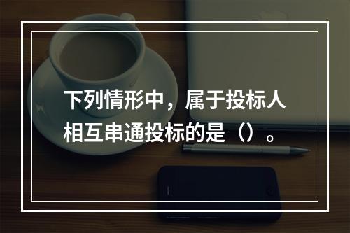 下列情形中，属于投标人相互串通投标的是（）。