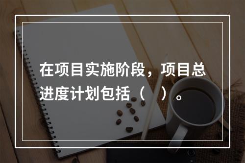 在项目实施阶段，项目总进度计划包括（　）。