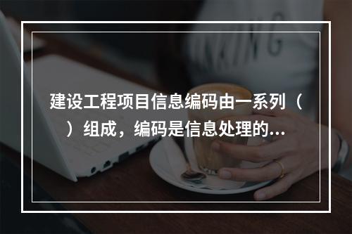 建设工程项目信息编码由一系列（　）组成，编码是信息处理的一项