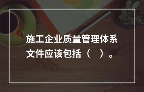 施工企业质量管理体系文件应该包括（　）。