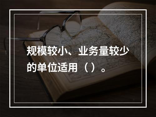 规模较小、业务量较少的单位适用（ ）。