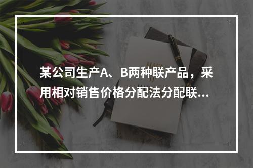 某公司生产A、B两种联产品，采用相对销售价格分配法分配联合成