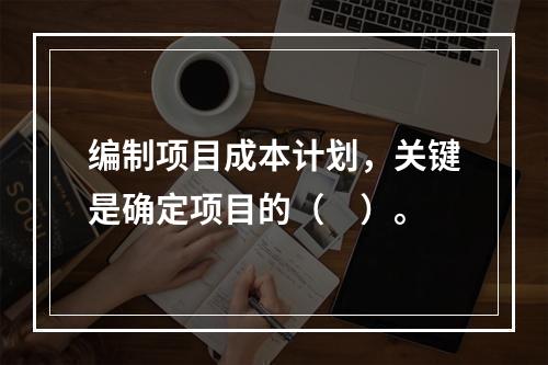 编制项目成本计划，关键是确定项目的（　）。