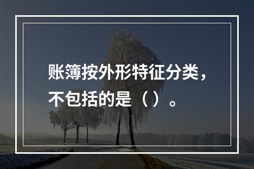 账簿按外形特征分类，不包括的是（ ）。