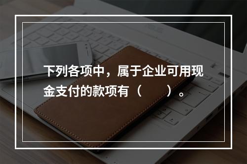 下列各项中，属于企业可用现金支付的款项有（　　）。