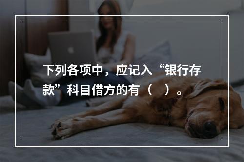 下列各项中，应记入“银行存款”科目借方的有（　）。