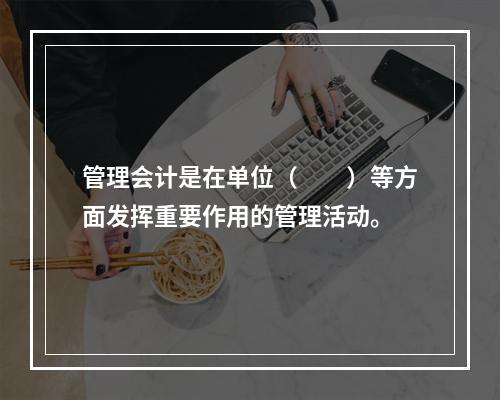 管理会计是在单位（　　）等方面发挥重要作用的管理活动。