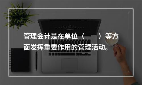 管理会计是在单位（　　）等方面发挥重要作用的管理活动。