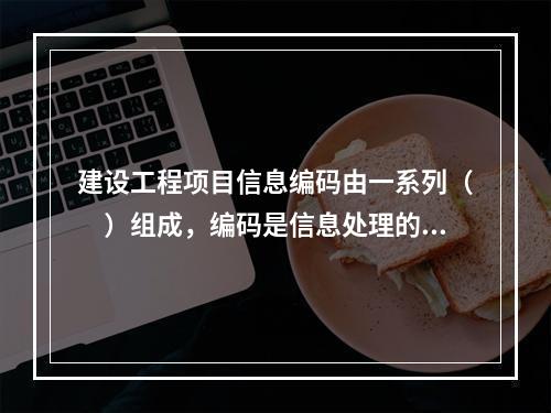 建设工程项目信息编码由一系列（　）组成，编码是信息处理的一项