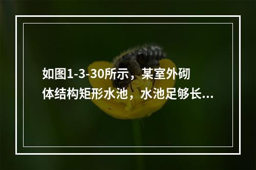 如图1-3-30所示，某室外砌体结构矩形水池，水池足够长，