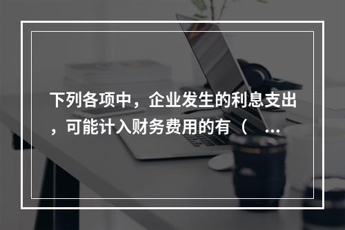 下列各项中，企业发生的利息支出，可能计入财务费用的有（　）。