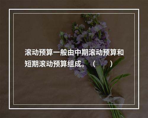 滚动预算一般由中期滚动预算和短期滚动预算组成。（　　）