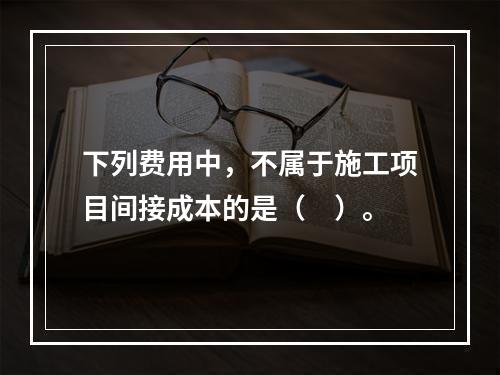 下列费用中，不属于施工项目间接成本的是（　）。