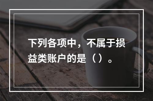 下列各项中，不属于损益类账户的是（ ）。