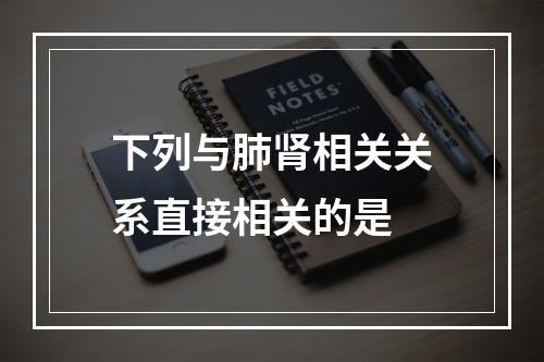 下列与肺肾相关关系直接相关的是