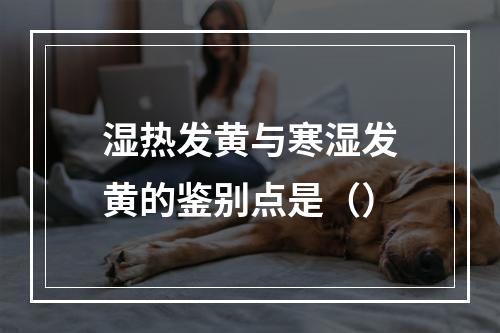 湿热发黄与寒湿发黄的鉴别点是（）