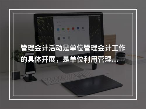 管理会计活动是单位管理会计工作的具体开展，是单位利用管理会计