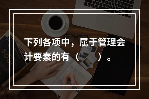 下列各项中，属于管理会计要素的有（　　）。