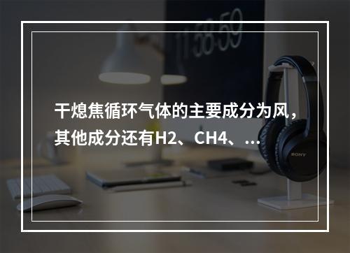 干熄焦循环气体的主要成分为风，其他成分还有H2、CH4、CO