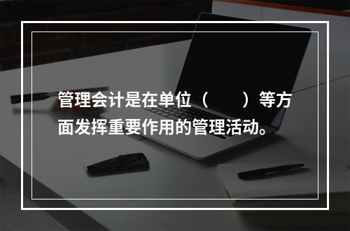 管理会计是在单位（　　）等方面发挥重要作用的管理活动。