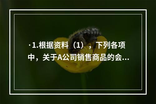 ·1.根据资料（1），下列各项中，关于A公司销售商品的会计处