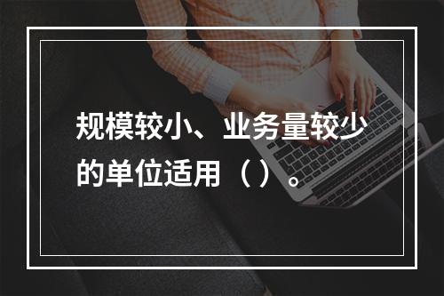 规模较小、业务量较少的单位适用（ ）。