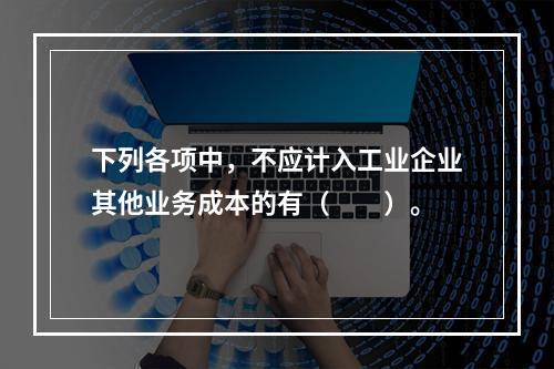 下列各项中，不应计入工业企业其他业务成本的有（　　）。