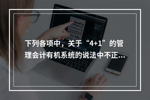 下列各项中，关于“4+1”的管理会计有机系统的说法中不正确的