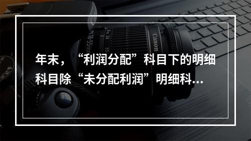 年末，“利润分配”科目下的明细科目除“未分配利润”明细科目外