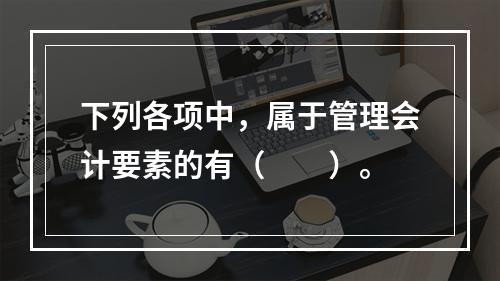 下列各项中，属于管理会计要素的有（　　）。