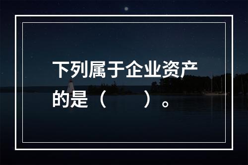 下列属于企业资产的是（　　）。