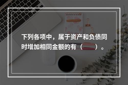 下列各项中，属于资产和负债同时增加相同金额的有（　　）。