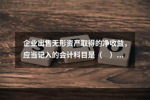 企业出售无形资产取得的净收益，应当记入的会计科目是（　）。