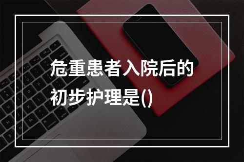 危重患者入院后的初步护理是()