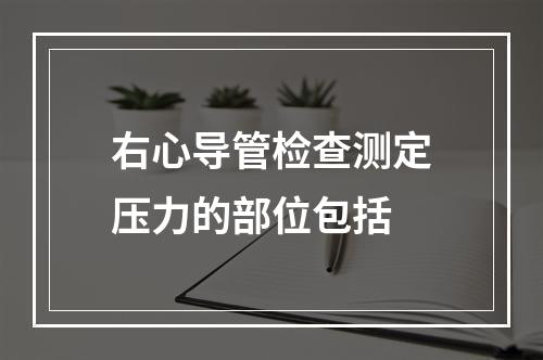 右心导管检查测定压力的部位包括