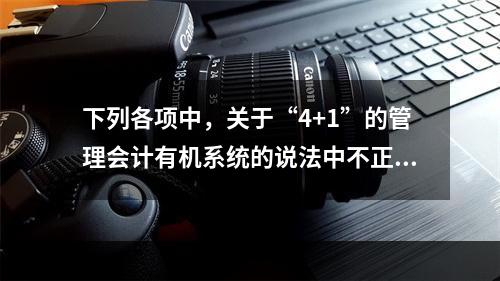 下列各项中，关于“4+1”的管理会计有机系统的说法中不正确的