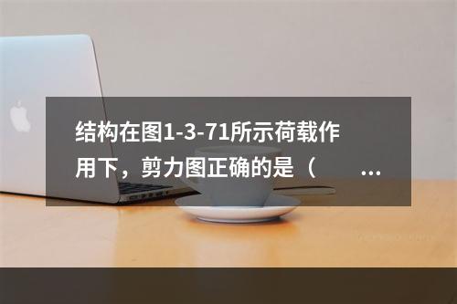 结构在图1-3-71所示荷载作用下，剪力图正确的是（　　）