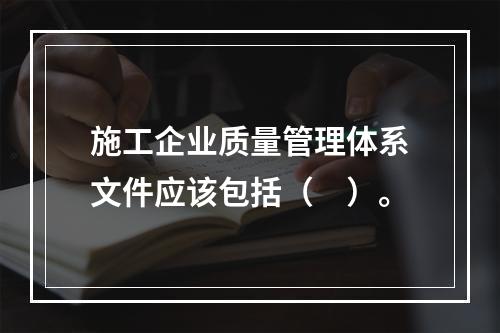 施工企业质量管理体系文件应该包括（　）。