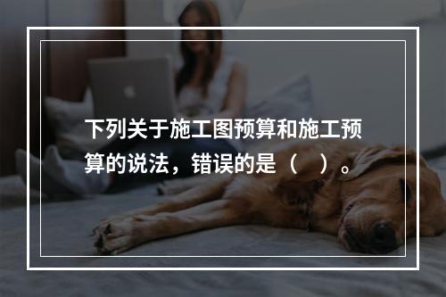 下列关于施工图预算和施工预算的说法，错误的是（　）。