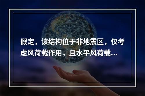 假定，该结构位于非地震区，仅考虑风荷载作用，且水平风荷载沿竖