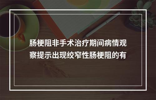 肠梗阻非手术治疗期间病情观察提示出现绞窄性肠梗阻的有