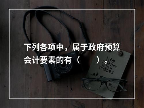 下列各项中，属于政府预算会计要素的有（　　）。