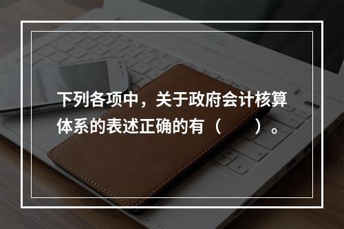 下列各项中，关于政府会计核算体系的表述正确的有（　　）。