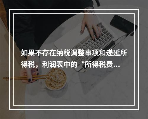 如果不存在纳税调整事项和递延所得税，利润表中的“所得税费用”