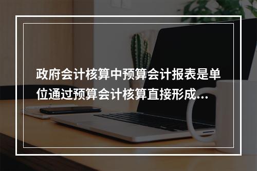 政府会计核算中预算会计报表是单位通过预算会计核算直接形成的报