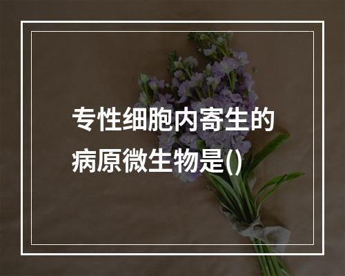 专性细胞内寄生的病原微生物是()