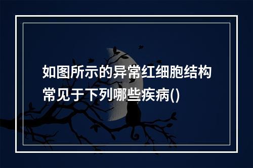 如图所示的异常红细胞结构常见于下列哪些疾病()