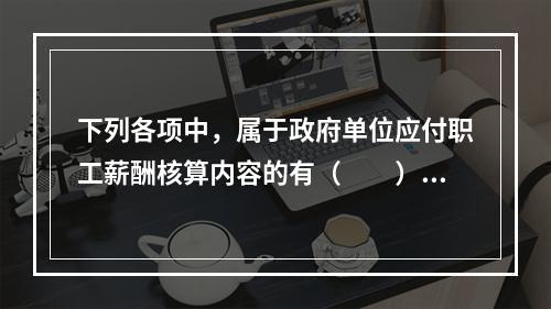 下列各项中，属于政府单位应付职工薪酬核算内容的有（　　）。