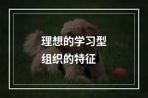 理想的学习型组织的特征